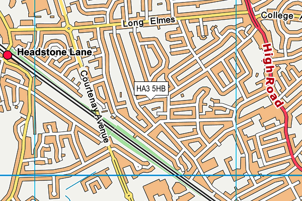 HA3 5HB map - OS VectorMap District (Ordnance Survey) HA3 5HB map - OS VectorMap District (Ordnance Survey)