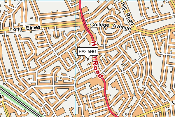 HA3 5HG map - OS VectorMap District (Ordnance Survey) HA3 5HG map - OS VectorMap District (Ordnance Survey)