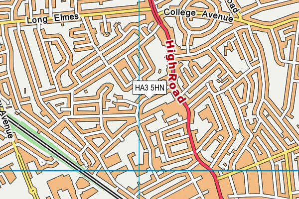 HA3 5HN map - OS VectorMap District (Ordnance Survey) HA3 5HN map - OS VectorMap District (Ordnance Survey)