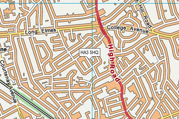 HA3 5HQ map - OS VectorMap District (Ordnance Survey) HA3 5HQ map - OS VectorMap District (Ordnance Survey)