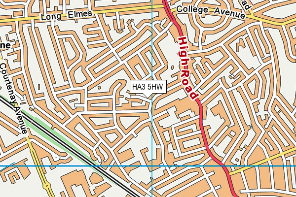 HA3 5HW map - OS VectorMap District (Ordnance Survey) HA3 5HW map - OS VectorMap District (Ordnance Survey)
