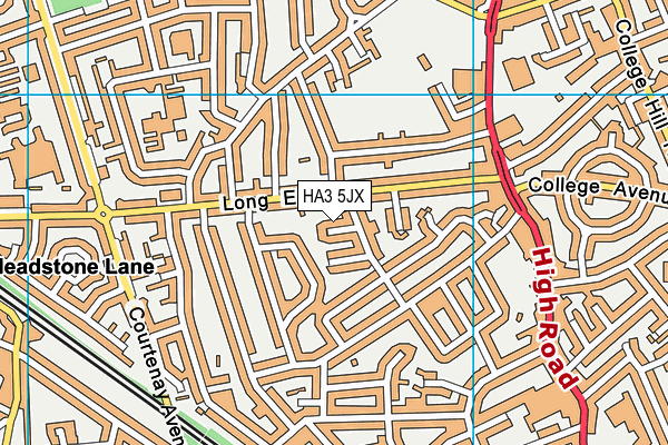 HA3 5JX map - OS VectorMap District (Ordnance Survey) HA3 5JX map - OS VectorMap District (Ordnance Survey)