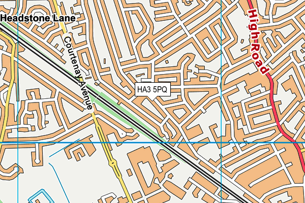 HA3 5PQ map - OS VectorMap District (Ordnance Survey) HA3 5PQ map - OS VectorMap District (Ordnance Survey)