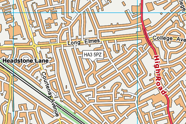 HA3 5PZ map - OS VectorMap District (Ordnance Survey) HA3 5PZ map - OS VectorMap District (Ordnance Survey)