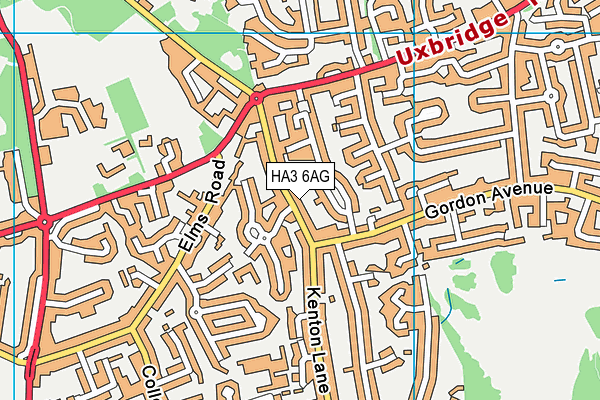 HA3 6AG map - OS VectorMap District (Ordnance Survey) HA3 6AG map - OS VectorMap District (Ordnance Survey)