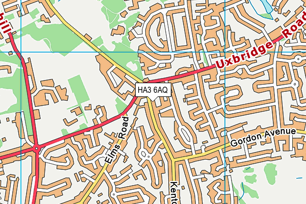 HA3 6AQ map - OS VectorMap District (Ordnance Survey)