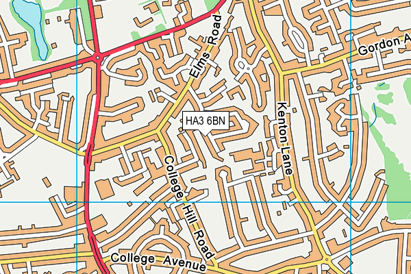 HA3 6BN map - OS VectorMap District (Ordnance Survey) HA3 6BN map - OS VectorMap District (Ordnance Survey)