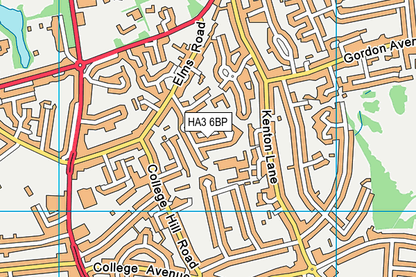 HA3 6BP map - OS VectorMap District (Ordnance Survey) HA3 6BP map - OS VectorMap District (Ordnance Survey)