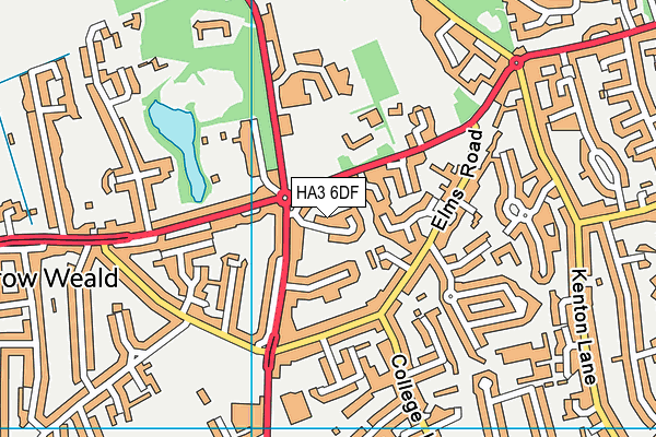 HA3 6DF map - OS VectorMap District (Ordnance Survey) HA3 6DF map - OS VectorMap District (Ordnance Survey)