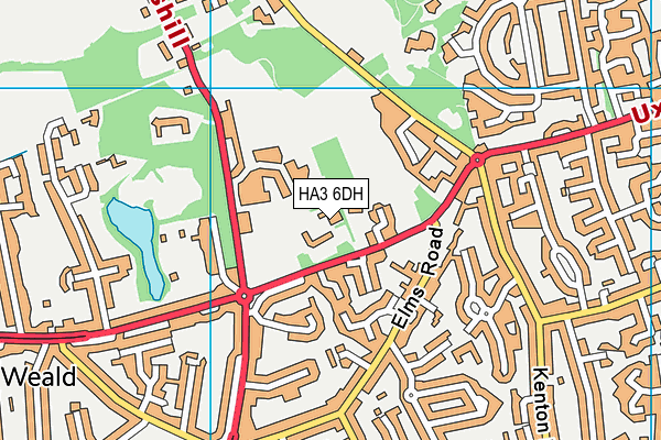 HA3 6DH map - OS VectorMap District (Ordnance Survey)