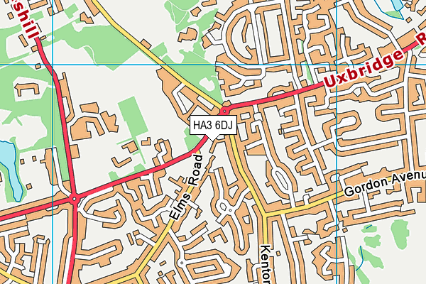 HA3 6DJ map - OS VectorMap District (Ordnance Survey) HA3 6DJ map - OS VectorMap District (Ordnance Survey)