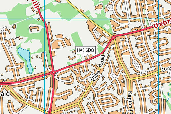 HA3 6DQ map - OS VectorMap District (Ordnance Survey) HA3 6DQ map - OS VectorMap District (Ordnance Survey)