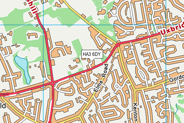 HA3 6DY map - OS VectorMap District (Ordnance Survey) HA3 6DY map - OS VectorMap District (Ordnance Survey)