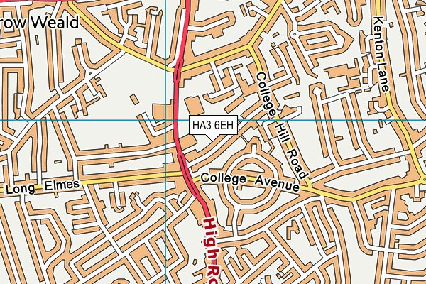 HA3 6EH map - OS VectorMap District (Ordnance Survey) HA3 6EH map - OS VectorMap District (Ordnance Survey)