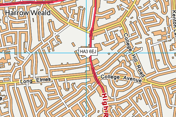 HA3 6EJ map - OS VectorMap District (Ordnance Survey) HA3 6EJ map - OS VectorMap District (Ordnance Survey)