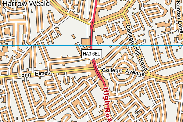 HA3 6EL map - OS VectorMap District (Ordnance Survey)
