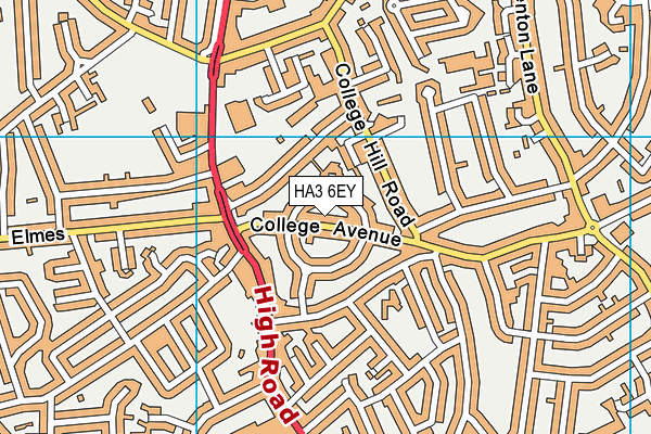 HA3 6EY map - OS VectorMap District (Ordnance Survey) HA3 6EY map - OS VectorMap District (Ordnance Survey)