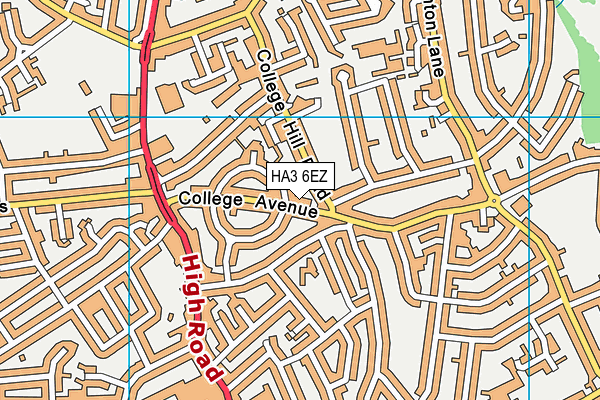 HA3 6EZ map - OS VectorMap District (Ordnance Survey)