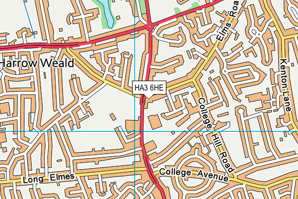 HA3 6HE map - OS VectorMap District (Ordnance Survey) HA3 6HE map - OS VectorMap District (Ordnance Survey)