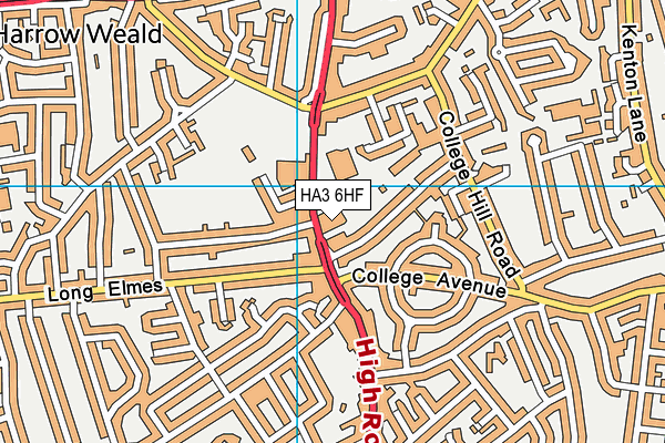 HA3 6HF map - OS VectorMap District (Ordnance Survey) HA3 6HF map - OS VectorMap District (Ordnance Survey)