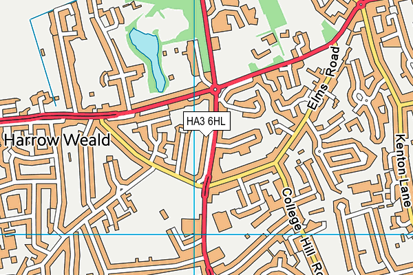 HA3 6HL map - OS VectorMap District (Ordnance Survey) HA3 6HL map - OS VectorMap District (Ordnance Survey)