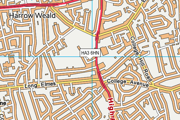 HA3 6HN map - OS VectorMap District (Ordnance Survey)