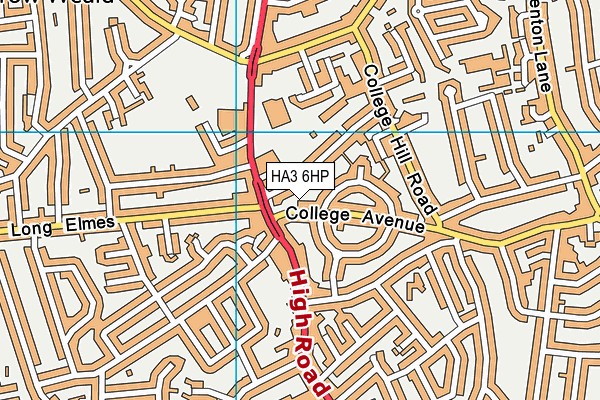 HA3 6HP map - OS VectorMap District (Ordnance Survey) HA3 6HP map - OS VectorMap District (Ordnance Survey)