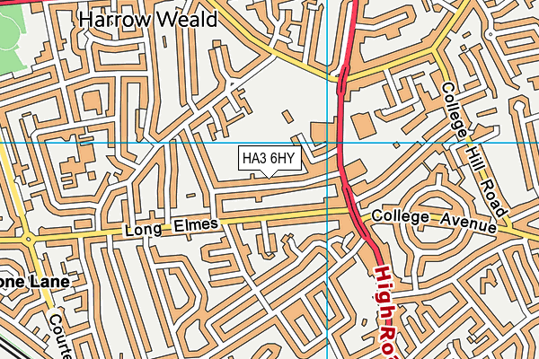 HA3 6HY map - OS VectorMap District (Ordnance Survey)
