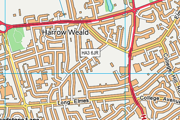 HA3 6JR map - OS VectorMap District (Ordnance Survey) HA3 6JR map - OS VectorMap District (Ordnance Survey)