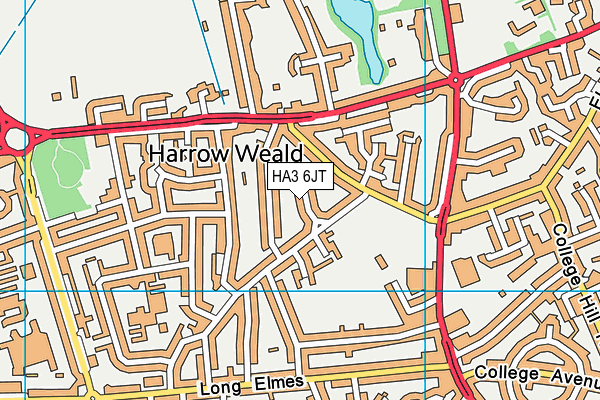 HA3 6JT map - OS VectorMap District (Ordnance Survey) HA3 6JT map - OS VectorMap District (Ordnance Survey)