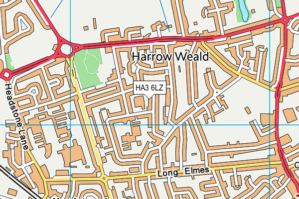 HA3 6LZ map - OS VectorMap District (Ordnance Survey) HA3 6LZ map - OS VectorMap District (Ordnance Survey)