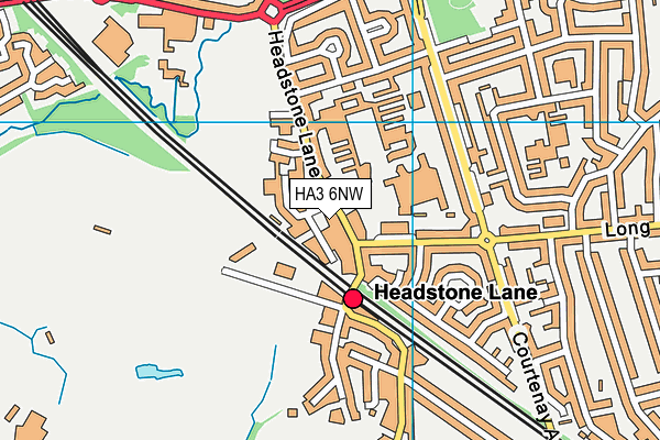 HA3 6NW map - OS VectorMap District (Ordnance Survey)