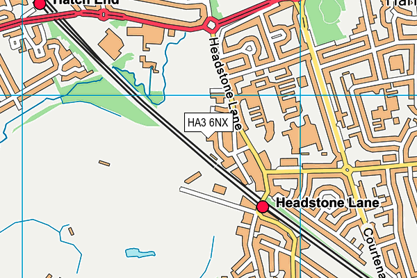 HA3 6NX map - OS VectorMap District (Ordnance Survey) HA3 6NX map - OS VectorMap District (Ordnance Survey)