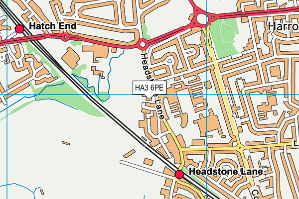 HA3 6PE map - OS VectorMap District (Ordnance Survey) HA3 6PE map - OS VectorMap District (Ordnance Survey)