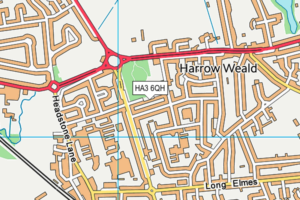 HA3 6QH map - OS VectorMap District (Ordnance Survey) HA3 6QH map - OS VectorMap District (Ordnance Survey)