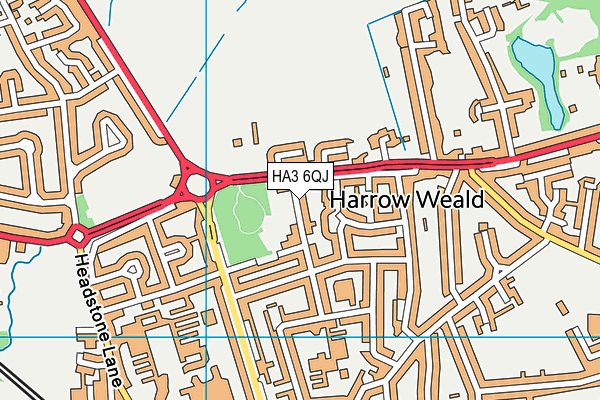 HA3 6QJ map - OS VectorMap District (Ordnance Survey)