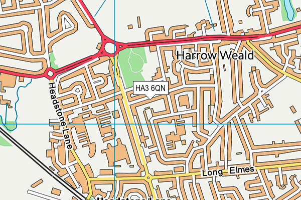 HA3 6QN map - OS VectorMap District (Ordnance Survey) HA3 6QN map - OS VectorMap District (Ordnance Survey)