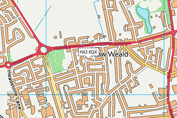 HA3 6QX map - OS VectorMap District (Ordnance Survey) HA3 6QX map - OS VectorMap District (Ordnance Survey)