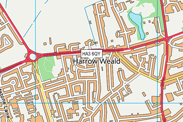 HA3 6QY map - OS VectorMap District (Ordnance Survey) HA3 6QY map - OS VectorMap District (Ordnance Survey)