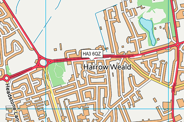 HA3 6QZ map - OS VectorMap District (Ordnance Survey) HA3 6QZ map - OS VectorMap District (Ordnance Survey)