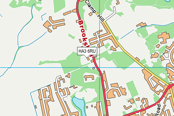 HA3 6RU map - OS VectorMap District (Ordnance Survey)