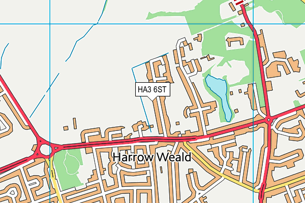 HA3 6ST map - OS VectorMap District (Ordnance Survey) HA3 6ST map - OS VectorMap District (Ordnance Survey)