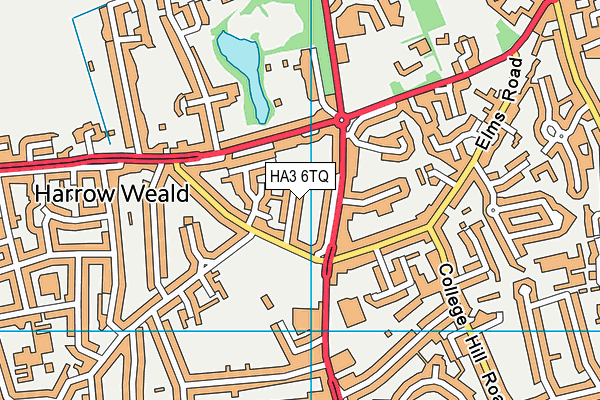 HA3 6TQ map - OS VectorMap District (Ordnance Survey) HA3 6TQ map - OS VectorMap District (Ordnance Survey)