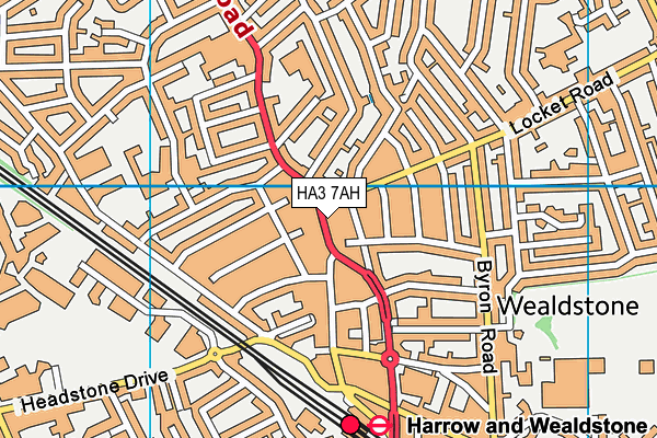 HA3 7AH map - OS VectorMap District (Ordnance Survey) HA3 7AH map - OS VectorMap District (Ordnance Survey)