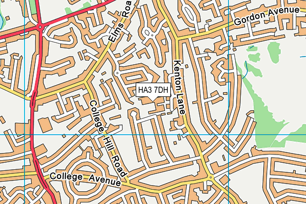 HA3 7DH map - OS VectorMap District (Ordnance Survey) HA3 7DH map - OS VectorMap District (Ordnance Survey)