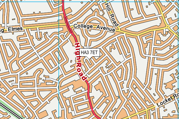 HA3 7ET map - OS VectorMap District (Ordnance Survey)