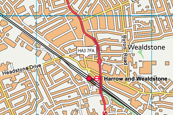 HA3 7FA map - OS VectorMap District (Ordnance Survey) HA3 7FA map - OS VectorMap District (Ordnance Survey)