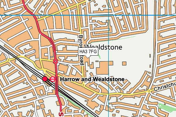 HA3 7FG map - OS VectorMap District (Ordnance Survey) HA3 7FG map - OS VectorMap District (Ordnance Survey)
