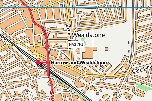 HA3 7FJ map - OS VectorMap District (Ordnance Survey) HA3 7FJ map - OS VectorMap District (Ordnance Survey)