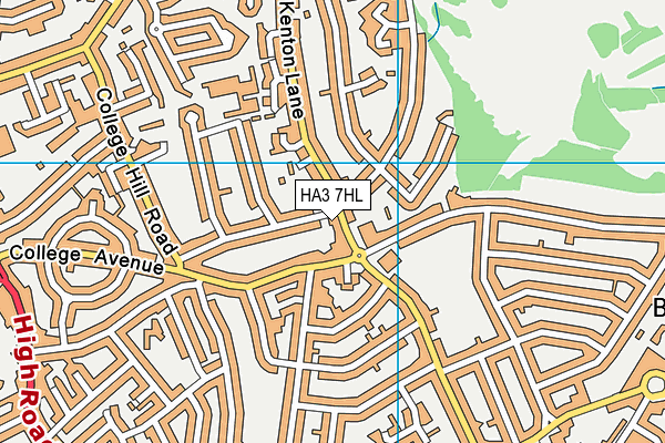 HA3 7HL map - OS VectorMap District (Ordnance Survey) HA3 7HL map - OS VectorMap District (Ordnance Survey)